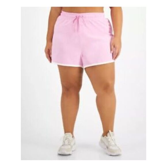 IDEOLOGY Pants - IDEOLOGY Womens Pink Lined Elastic Waist Running High Waist Shorts Plus 3X